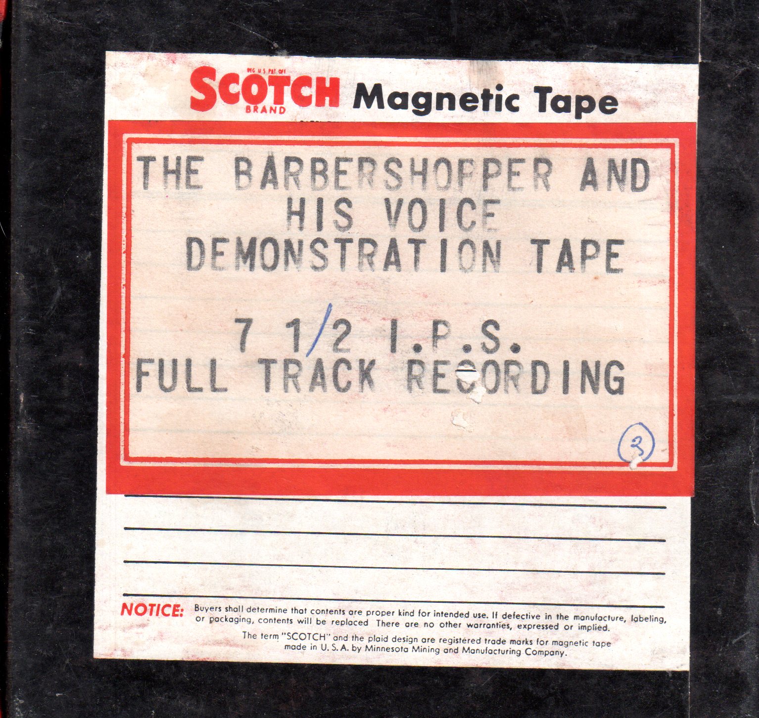 Reel Tapes with Paper Backing (Exploring My Reel-to-Reel Catacombs, Volume  15) (MP3's) - WFMU's Beware of the Blog